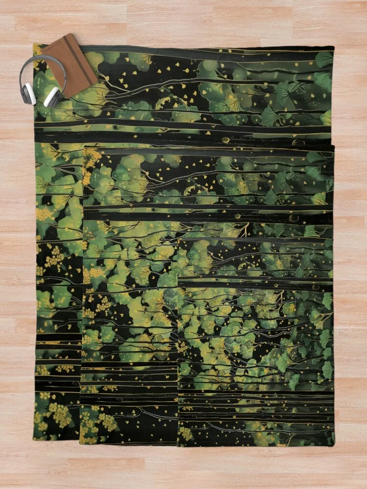 Позолоченное одеяло с лесом гинкго диваны одеяла