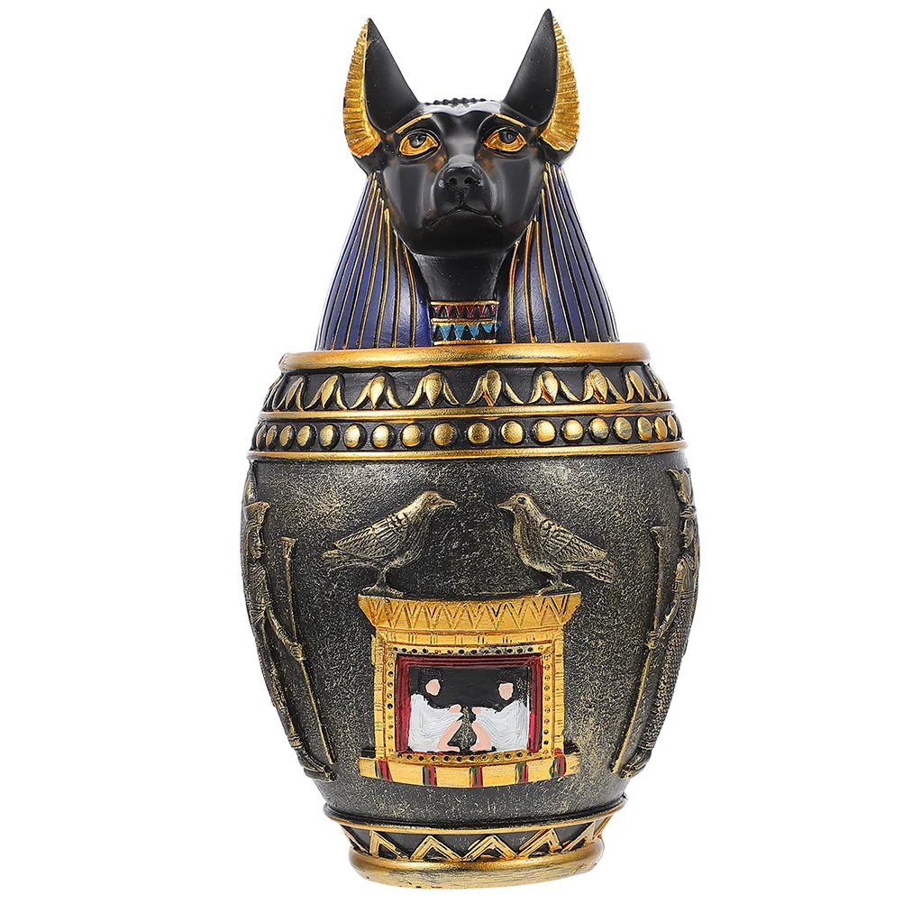 

Household Egyptian Theme Storage Jar Resin Egyptian Craft Adornment Porch Decor