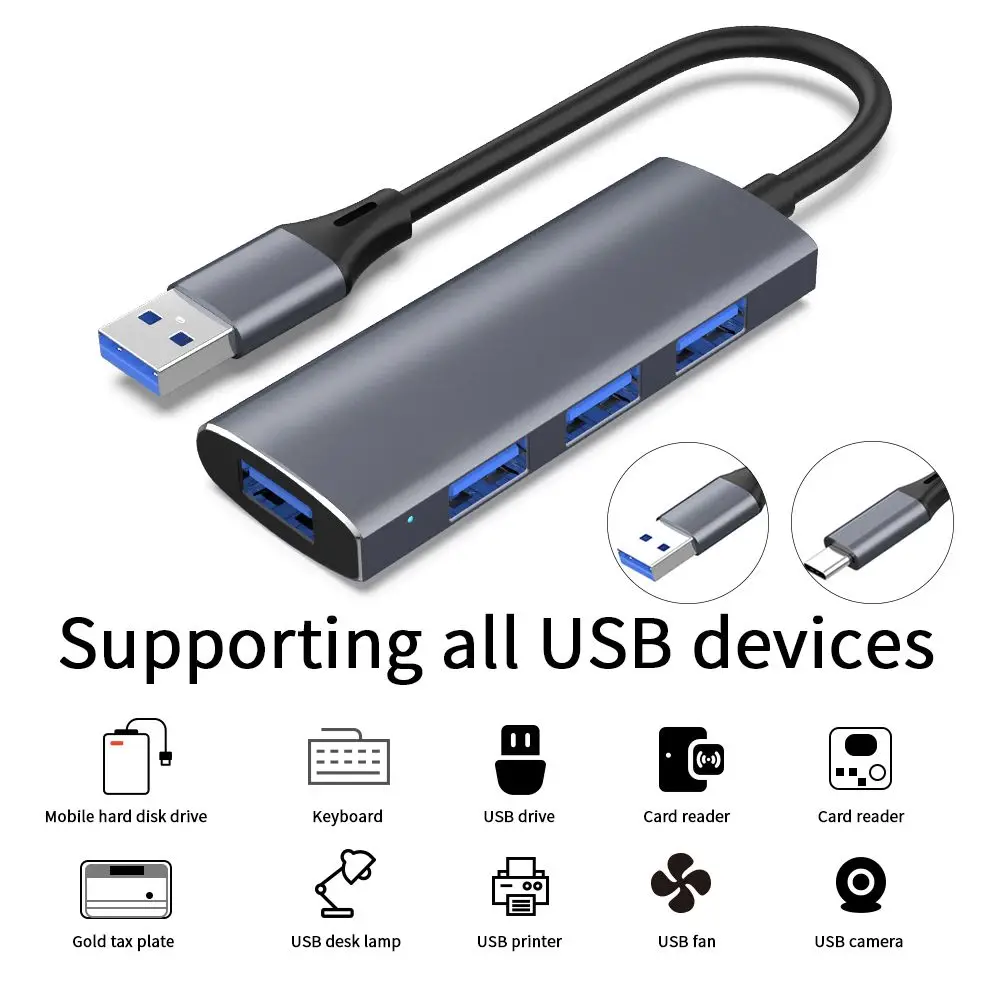 

Док-станция usb-c 3,1, на 4 порта, из алюминиевого сплава, высокая скорость передачи данных, 3,0 USB, для Lenovo, Xiaomi, MacBook