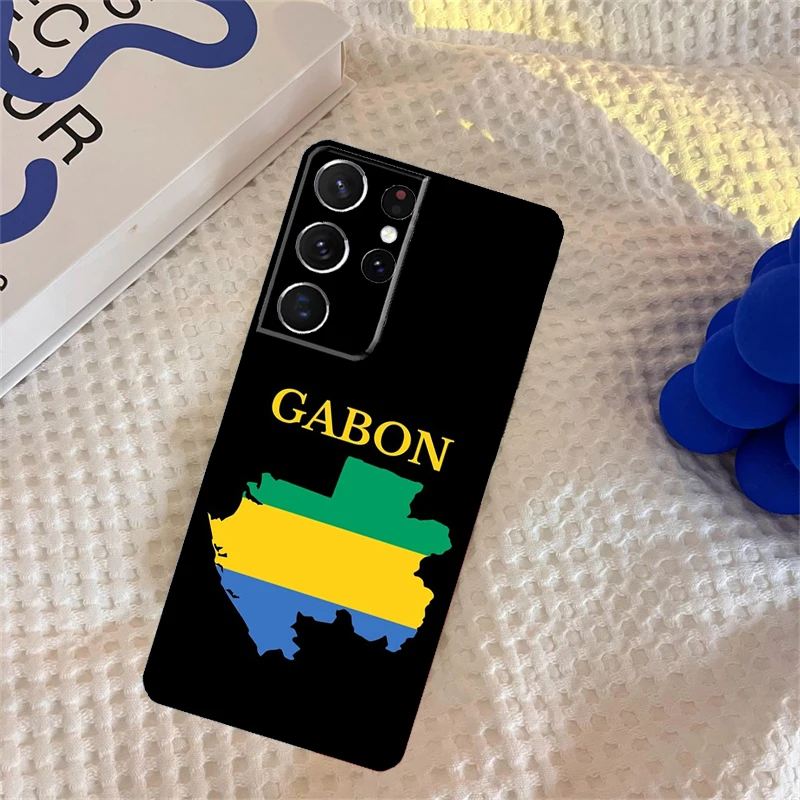 Чехол для телефона с флагом Габона Samsung Galaxy S25 Ultra S9 S10 S20 S22 S21 S23 Plus S24 FE Portector Cover