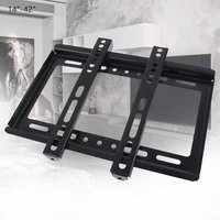 universal thin 18kg black tv wall mount bracket flat panel tv frame with gradienter for 14 42 inch lcd led monitor flat pan