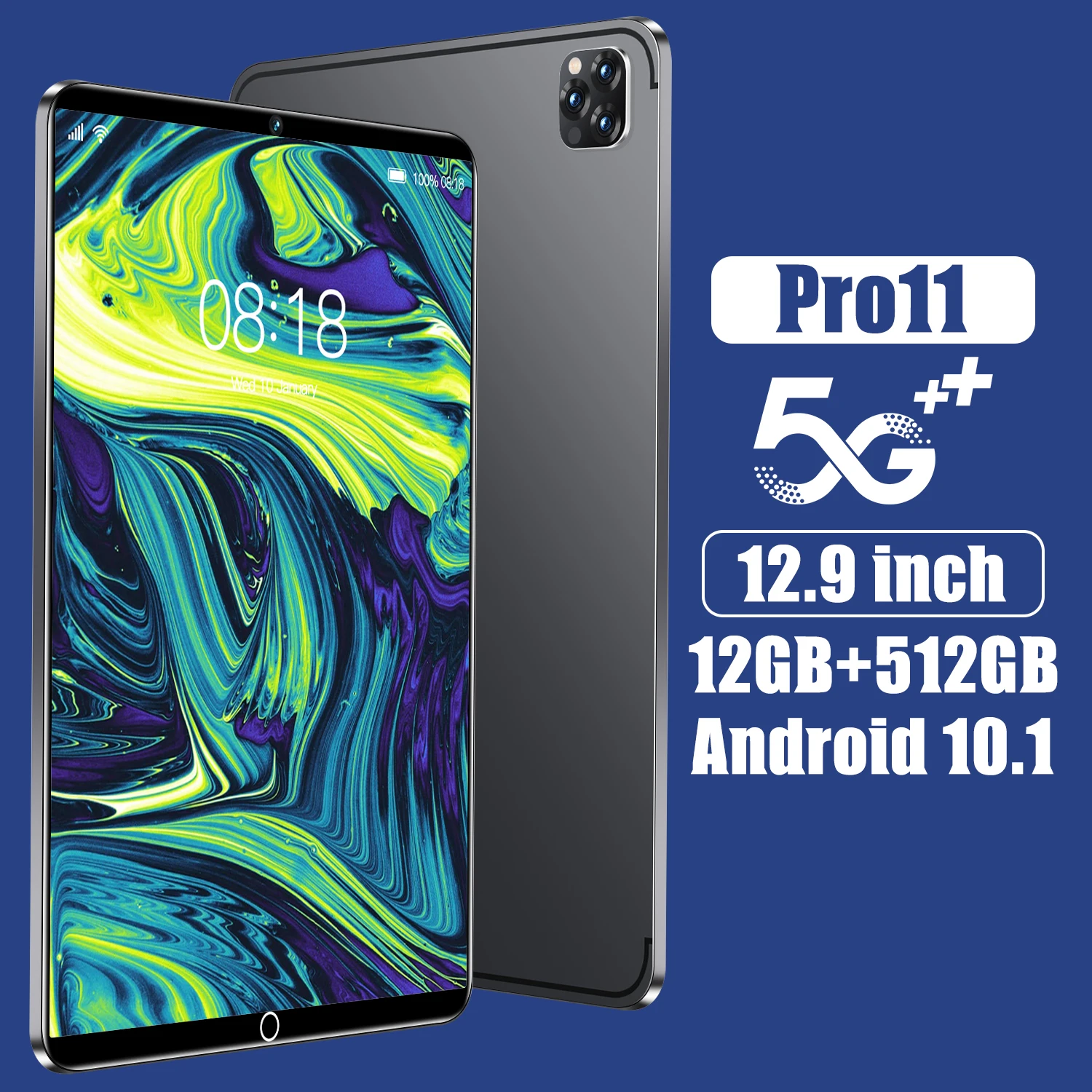 Official authentic 2022 new Android 10.1-inch 5G tablet 12GB+512GB8 core pluggable dual card full screen high-definition wifi