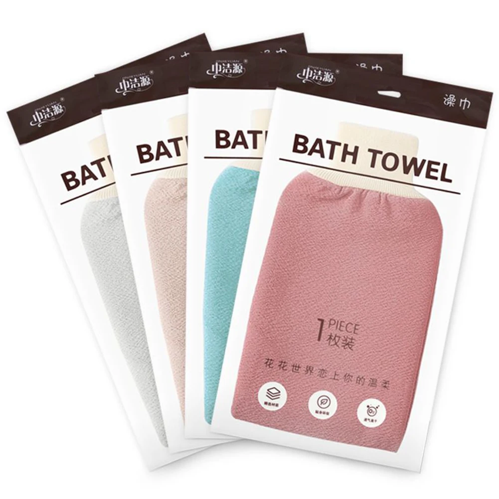 

4PC Shower Bath Scrub Glove Exfoliating Gloves Body Cleaning Scrub Removal Dead Skin Exfoliate Peeling Glove Towel Bathroom Tool
