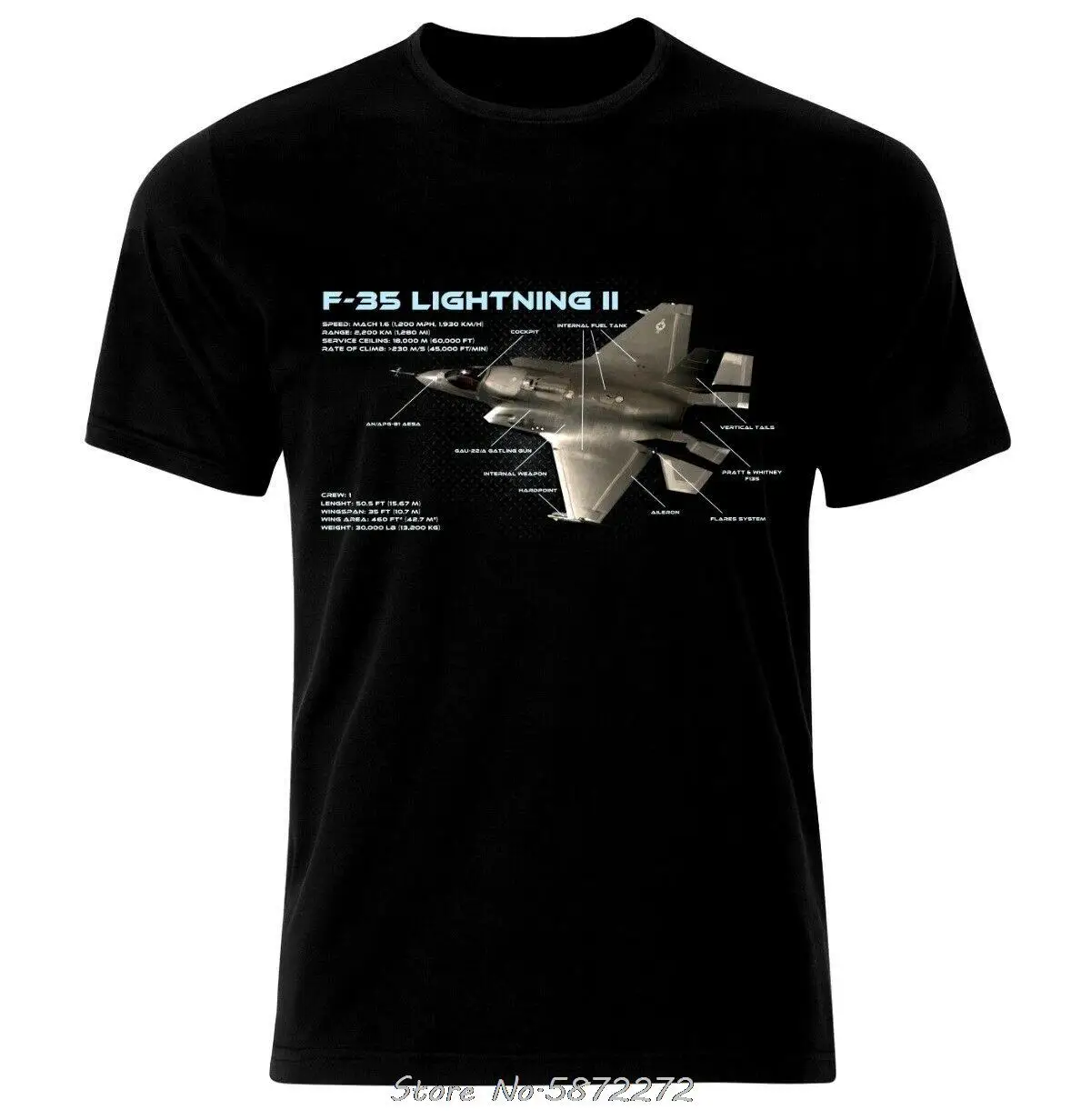 Футболка мужская осветительная хлопковая майка с рисунком боевого самолета