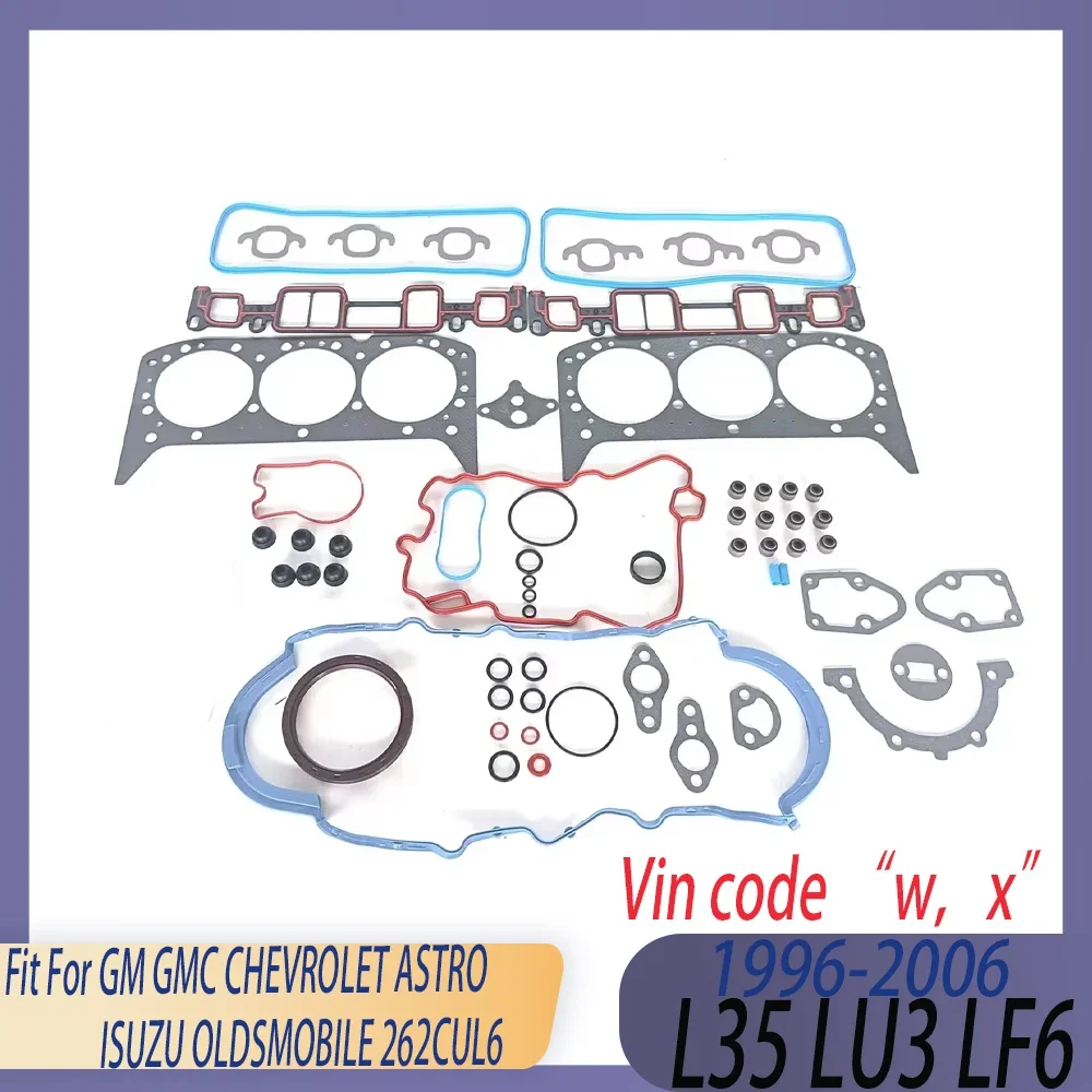 Деталь двигателя, полный комплект прокладок головки блока цилиндров, подходит для 4,3 л ГАЗ L35 LU3 LF6 94-06 для GM GMC CHEVROLET ASTRO ISUZU OLDSMOBILE 262CUL6