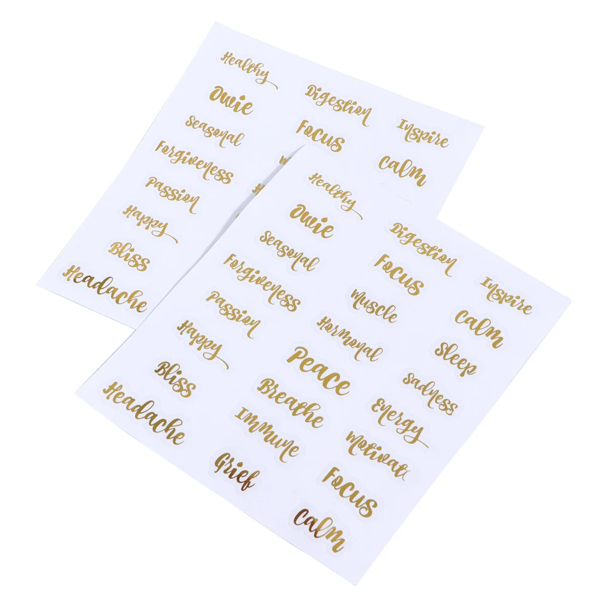 

5 Sheets Mason Jar Decor Essential Oil Bottle Label Adhesive Stickers Labels Decorate 14X12cm Golden Paper