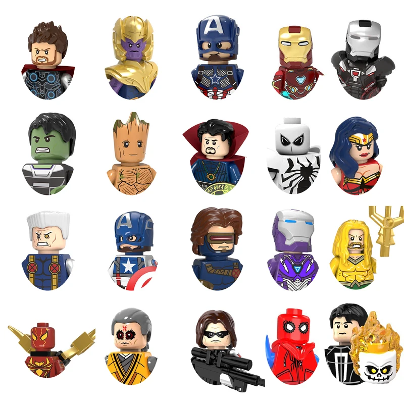 Конструктор супергерой Железный Грут Локи Халк Тор Капитан Америка доктор странная Черная Вдова зрение Сокол Дэдпул игрушки
