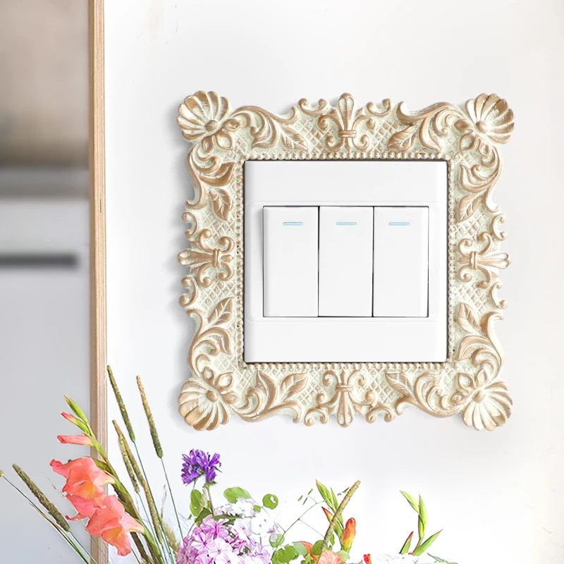 

Настенная Наклейка в пасторальном стиле с квадратным цветочным узором