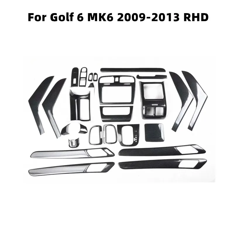 Внутренняя отделка 5D для Golf 6 MK6 2009-2013 RHD автомобильные аксессуары карбоновая