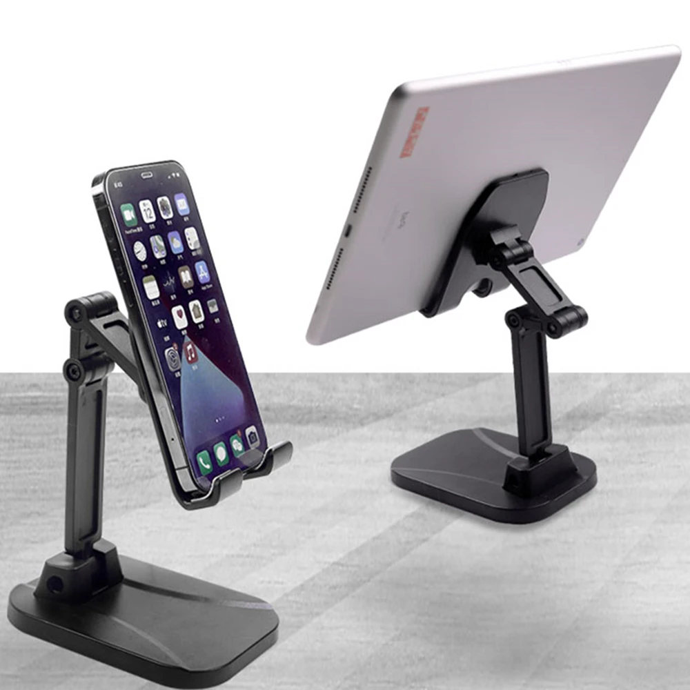

Three Sections Foldable Desk Mobile Phone Holder For iPhone iPad Tablet Flexible Table Desktop Adjustable Cell Smartphone Stand