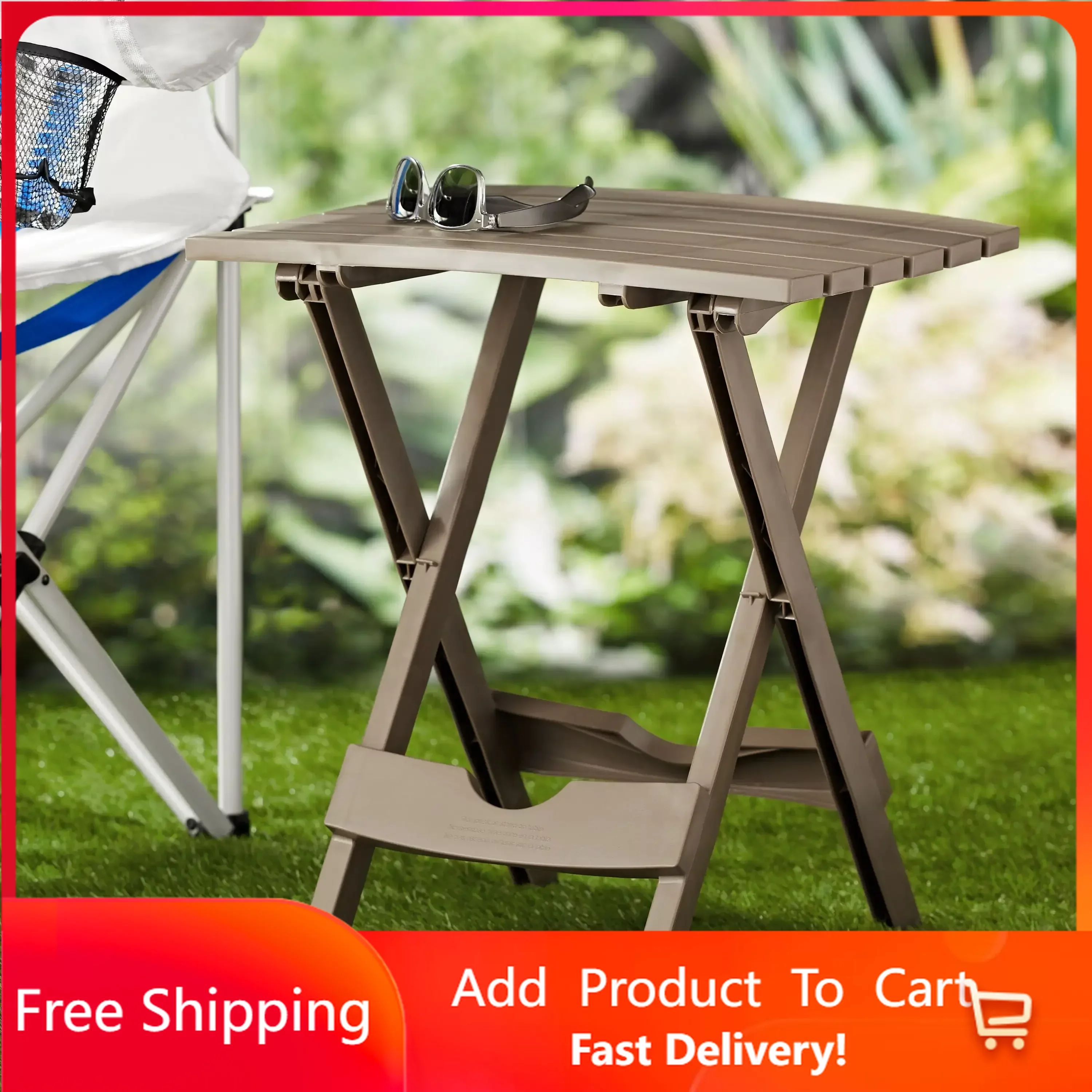 

Quick-Fold Compact Side Table Portobello Folding table Free Shipping
