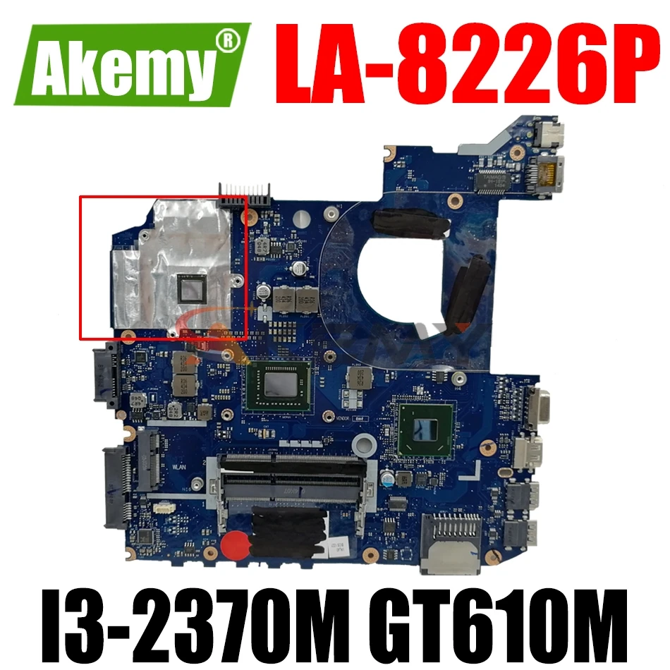AKEMY LA-8226P Laptop Motherboard For ASUS K45VD A45V K45V K45VM K45VJ K45VS A45VJ Original Mainboard I3-2370M GT610M