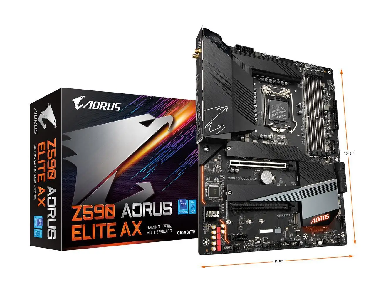 

GIGABYTE Z590 AORUS ELITE AX LGA 1200 Intel Z590 ATX Motherboard with Triple M.2, PCIe 4.0, USB 3.2 Gen2X2 Type-C, Intel WIFI 6,