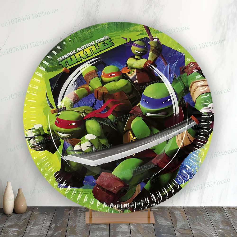 Подростковые Черепашки-ниндзя Фотофон на день рождения детский душ круглый фон