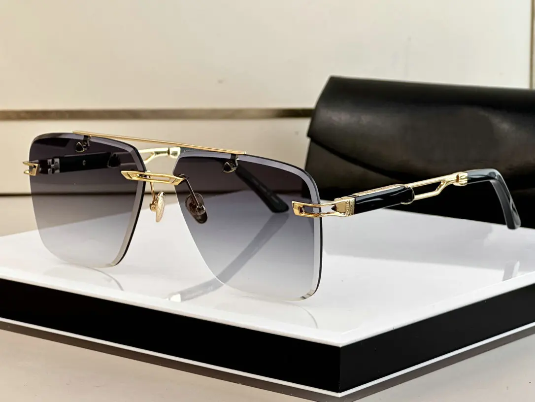 2023 Hot new product designer sunglasses brand-name twin-bridge metal frame sunglasses men's and women's high-grade sunglasses