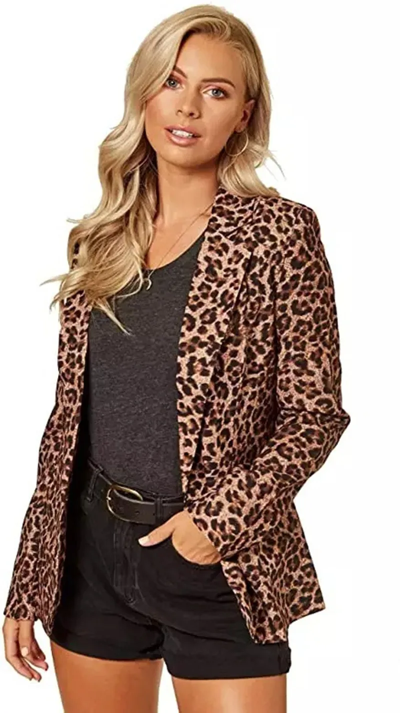 Европейская и американская Женская Повседневная небольшая куртка с принтом без