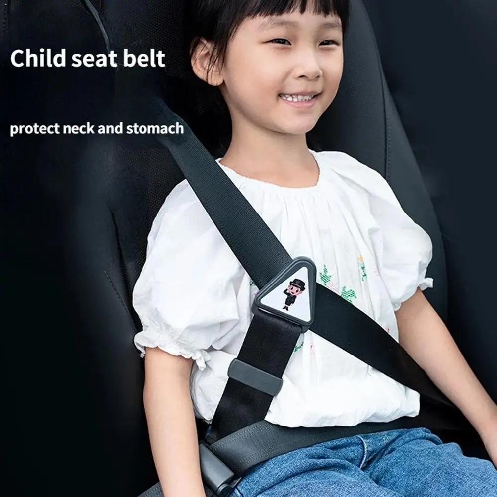 

Автомобильный детский ремень безопасности, регулируемая фиксация, защита от ударов, защитная Пряжка, треугольный держатель, наплечный ремень, детский ремень O8J1