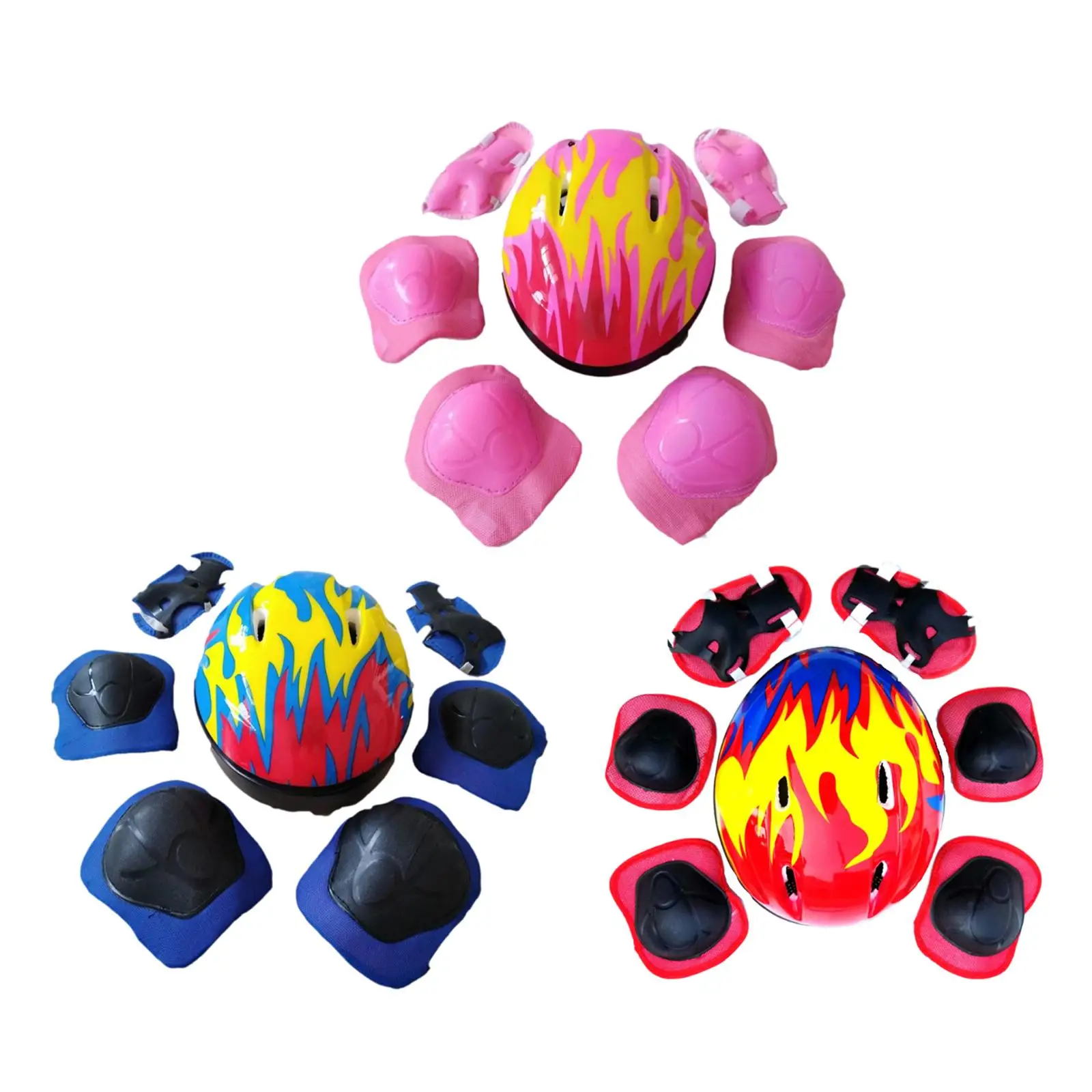 7x/компл. детский велосипедный шлем для катания на роликах мальчиков открытом
