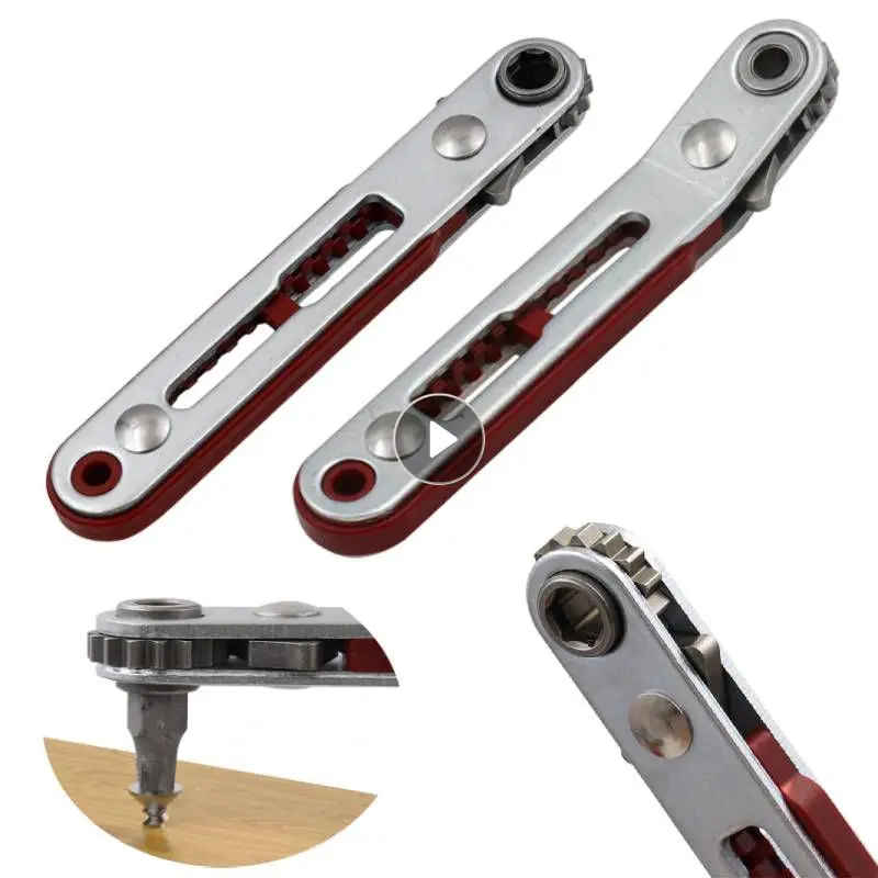 

Two Way Mini Ratchet Wrench Screwdriver 1/4 Inch Drive Socket Hex Screwdriver Bit Dual-Drive Head Ratchet Wrench Hand Tools