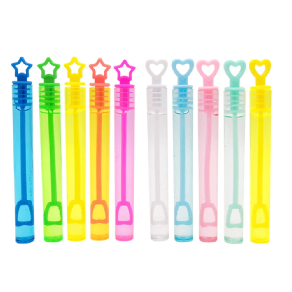 

24pcs Soap Bubble Blowing Toy Plastic Empty Magic Wand Tube DIY Model Bottle Children Outdoor Toys Handmade Bubble Machine