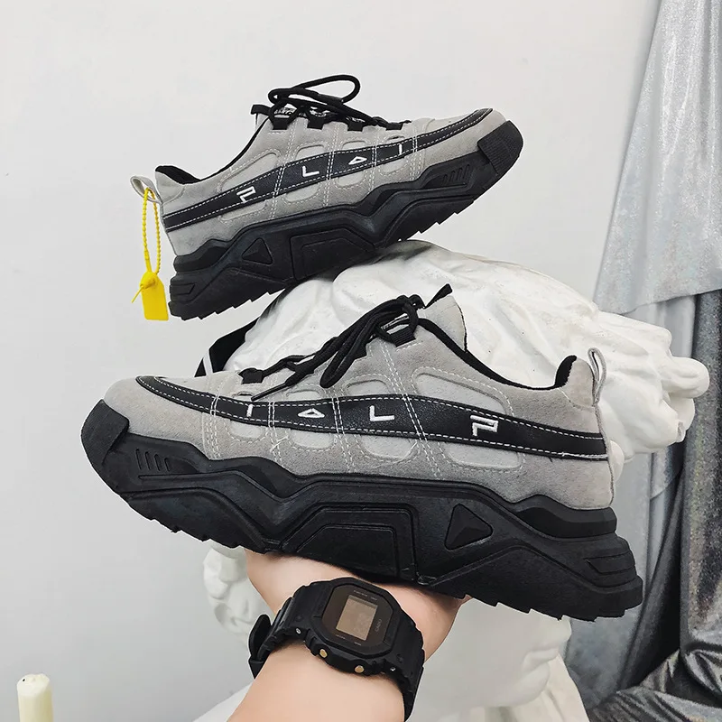 Hot Sale Men's Sports Shoes Summer Platform Walking Footwear Man Korean Version Cool Comfortable Student Sneakers 2 Colors