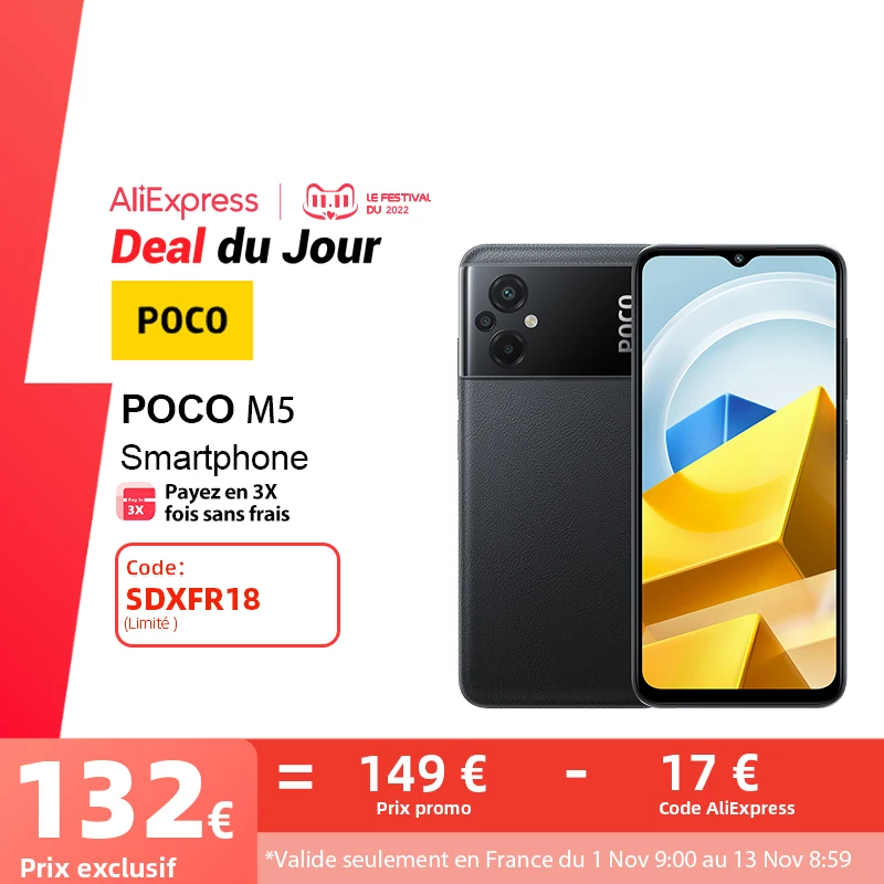 Tanie Globalna Wersja POCO M5 NFC MTK G99 Octa Core 90Hz 6.58