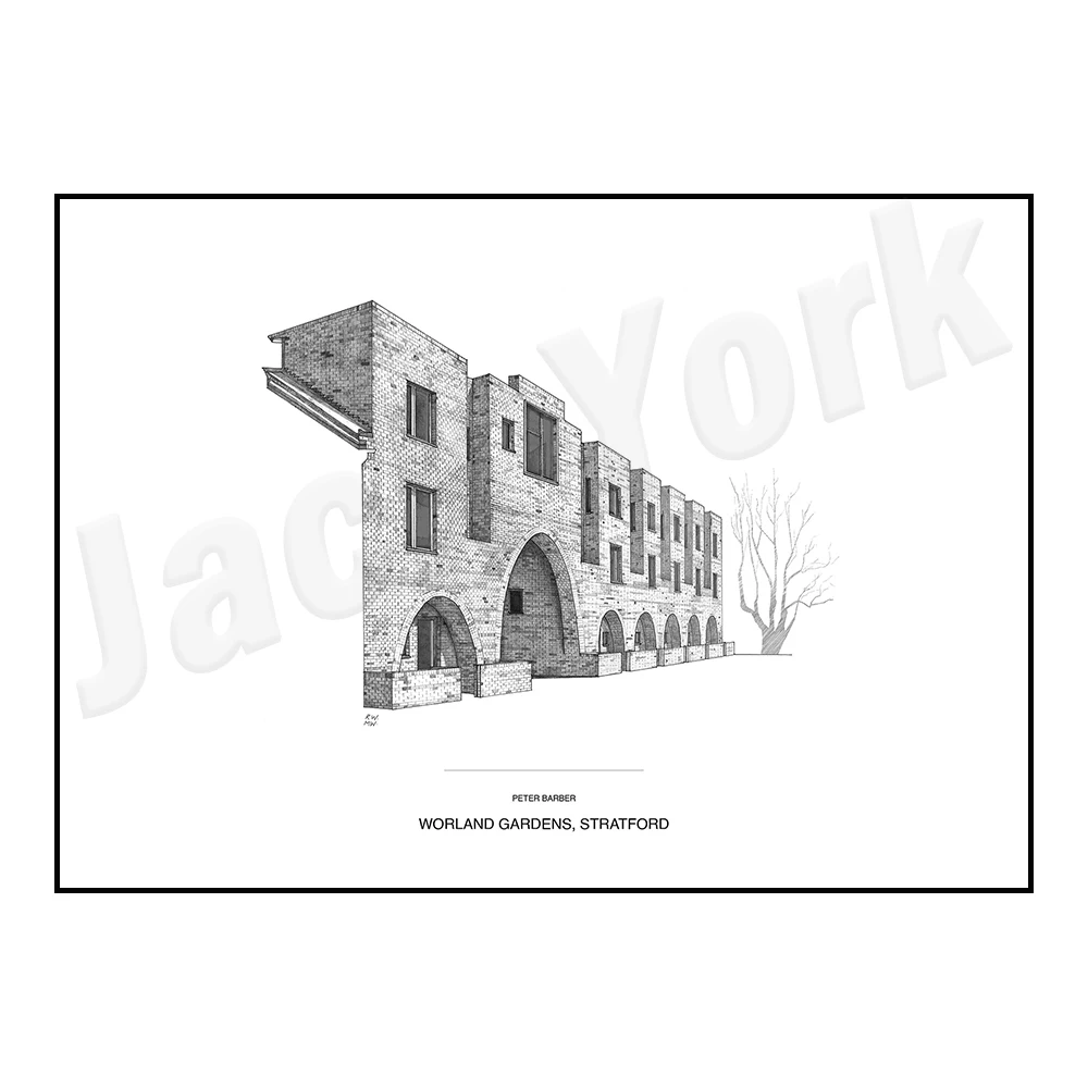 Фото Wallander Gardens, Stratford, Peter Barber London, Барбиканская Шекспирская башня, Национальный театр Лондон, архитектурные постеры №4