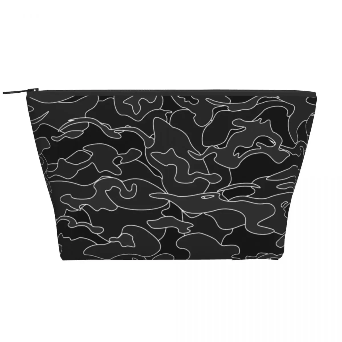 

Черная камуфляжная косметичка с облачным узором, женская модная вместительная армейская камуфляжная косметичка, Женская фотосумка