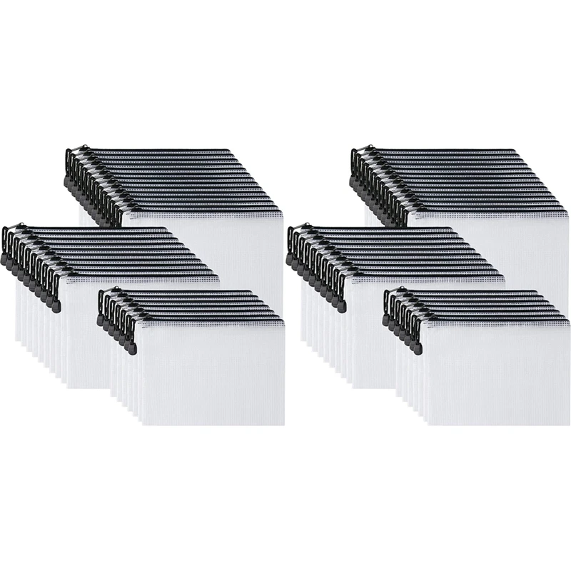 

60 шт., Сетчатая Сумка На Молнии B6 5,3x7,7 дюйма, водонепроницаемая сумка на молнии для школьных и офисных принадлежностей, пазлов и игр, органайз...