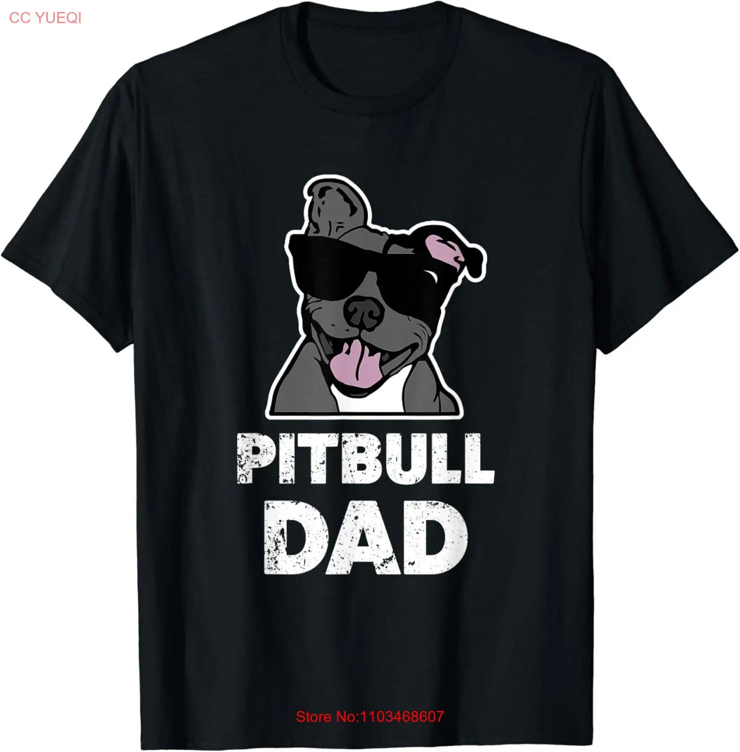 Подарочная футболка унисекс для влюбленных питбулл папа собака Bluenose Pitbull