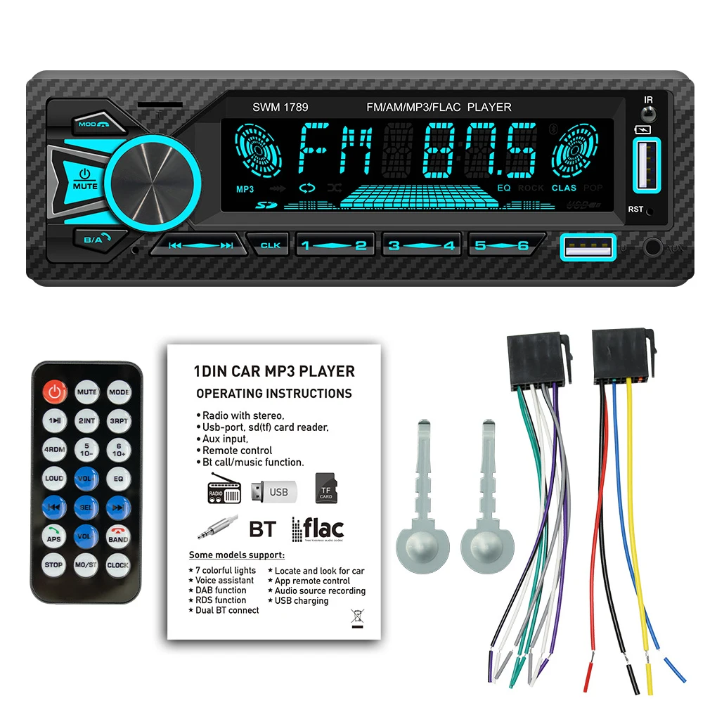 

Автомобильный MP3 Bluetooth-совместимый музыкальный плеер 4 канала Громкая связь радио