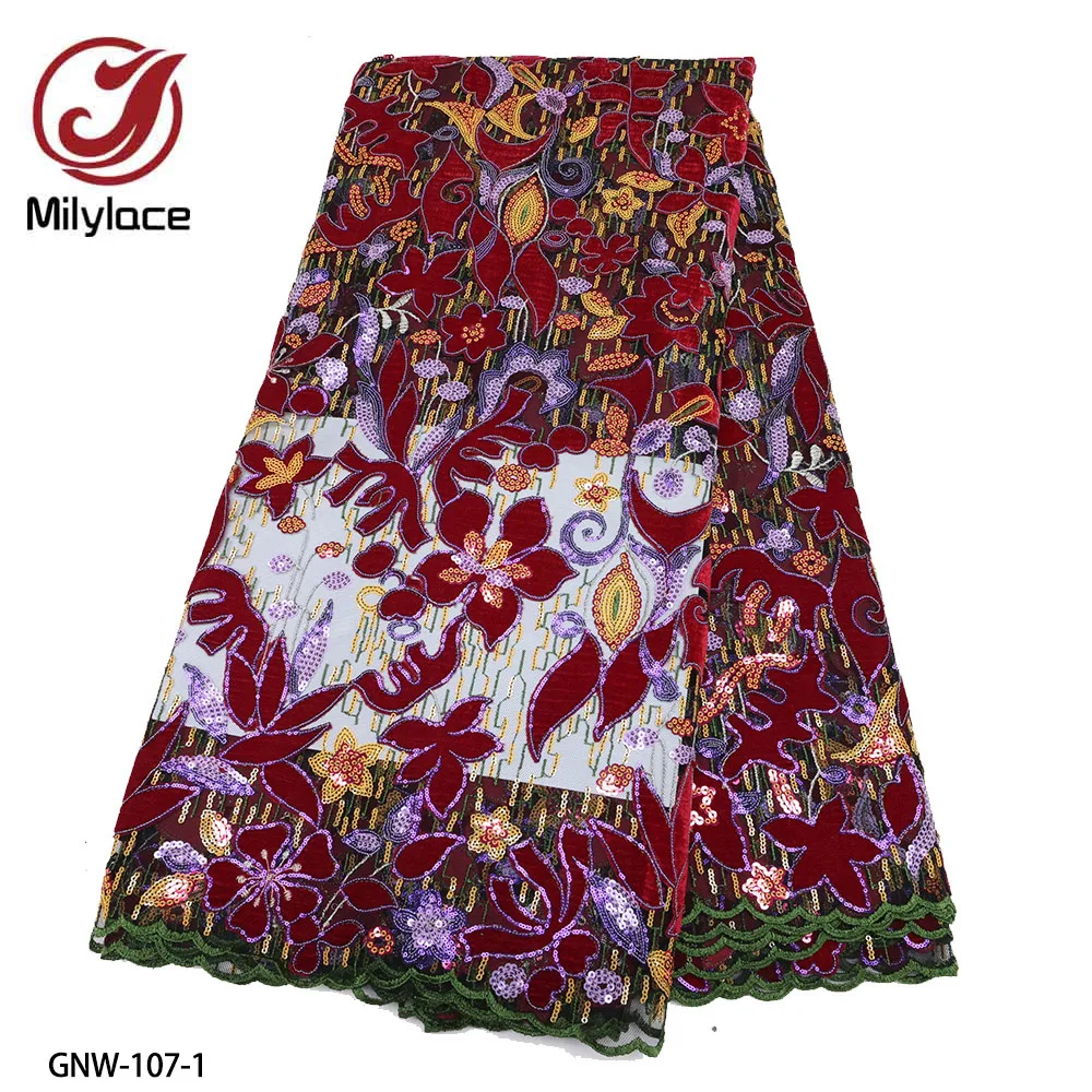 

Горячая Распродажа 2022, Африканское кружево, элегантная Высококачественная вышитая сетчатая кружевная ткань для платья 5 ярдов