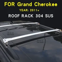For JEEP Grand Cherokee 2010-2019 roof bar car special aluminum alloy belt lock Led lamp Roof luggage WK2 SRT-8 STEEL RAILS