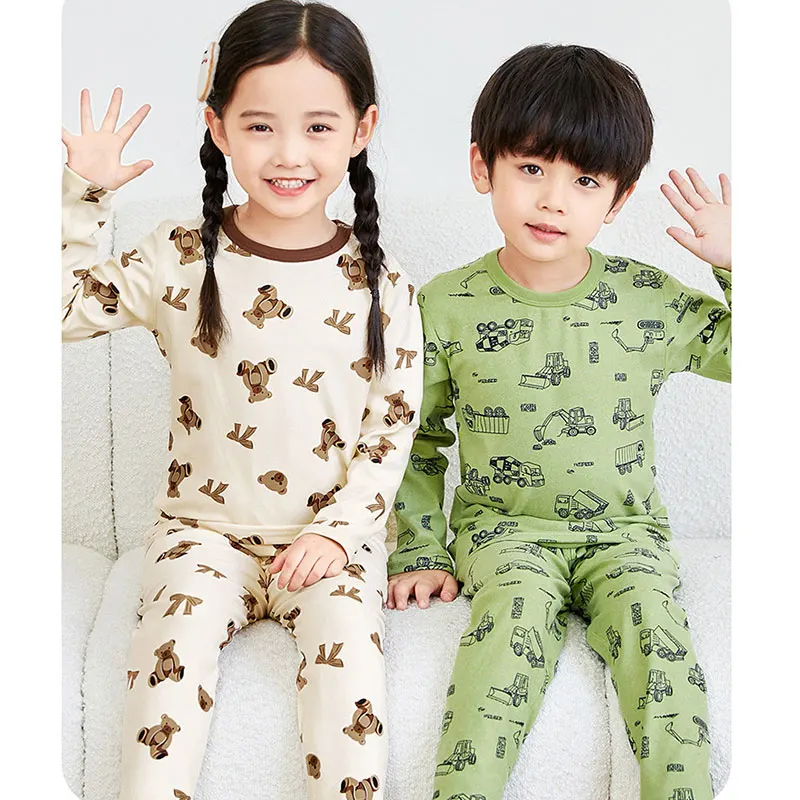 

Kids Sleepwear Baby Girl Spring Autumn Cotton Boys Pajamas Set Children Pyjamas Kids Nightwear 2-15Y Teenager Homewear Clothes