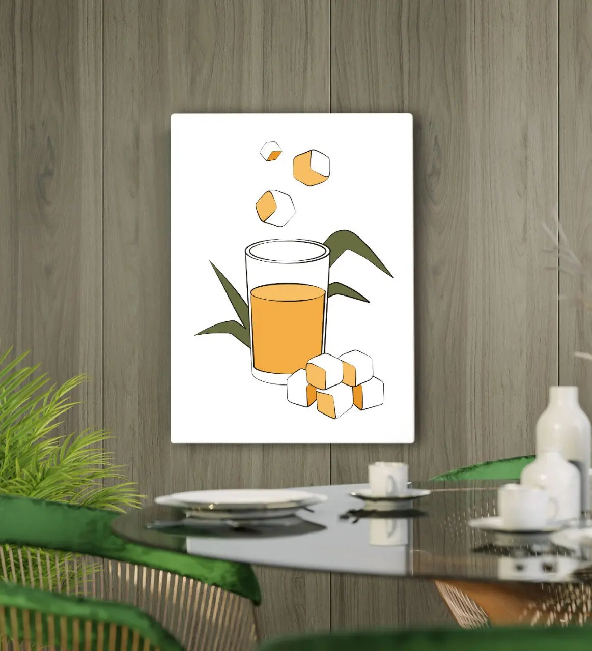 

BK Gift Cafe & Bar & Restaurant Konseptli Canvas Table 50x70cm-62