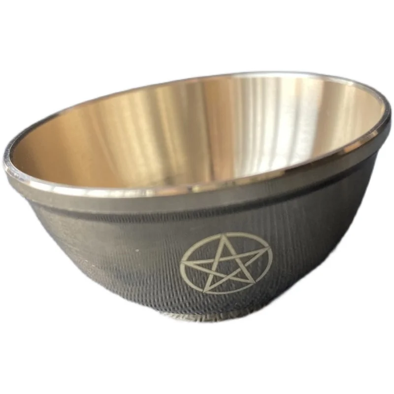 

Brass Mini Bowl Wicca Meditation pentagram Grail Altar Bowl Divination Props Board Use witchcraft supplies for altar Copper