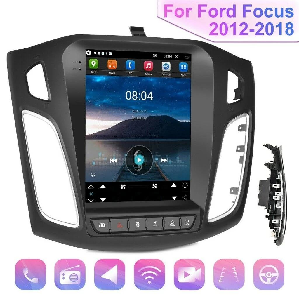 

Мультимедийный плеер для автомобиля, стерео-система на Android 11, с вертикальным экраном, GPS, для Ford Focus 9,7, 12-18