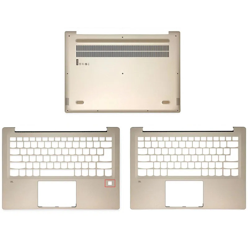 

NEW For Lenovo Ideapad 720S-14 720S-14IKB Series Laptop Palmrest With Fingerprint Hole Bottom Case Gold