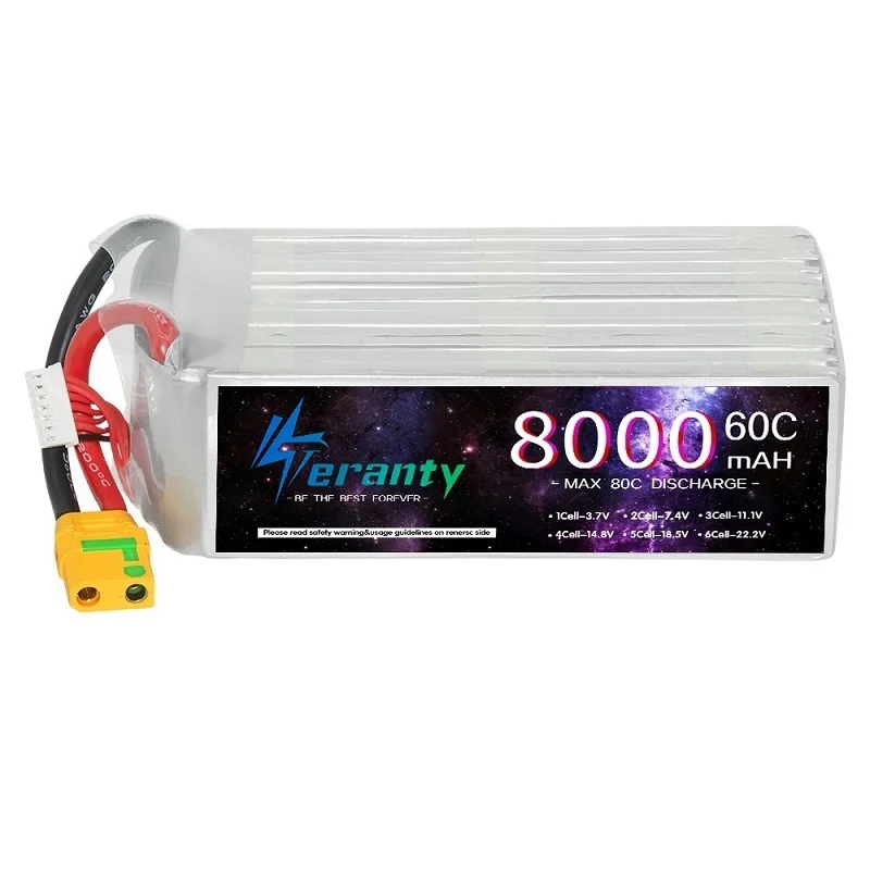 TERANTY 22 2 В 8000 мАч 60C Lipo аккумулятор для радиоуправляемого квадрокоптера вертолета