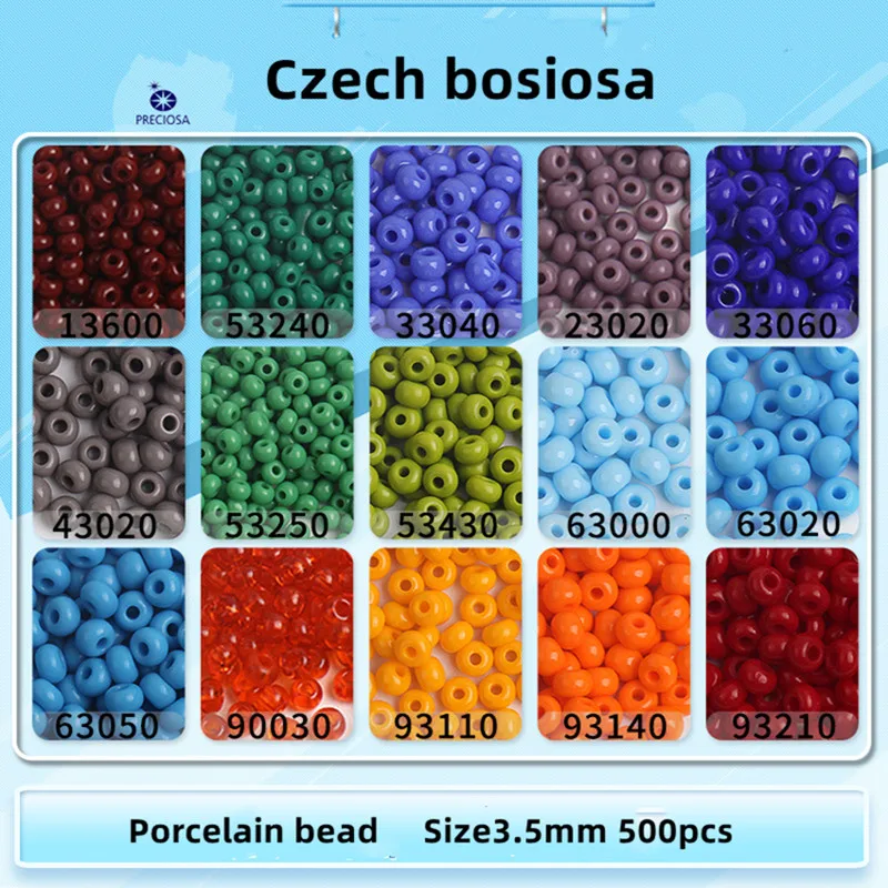 

2.1mm Czech Preciosa glass rice beads porcelain round beads DIY Bracelet beads jewelry accessories wholesale