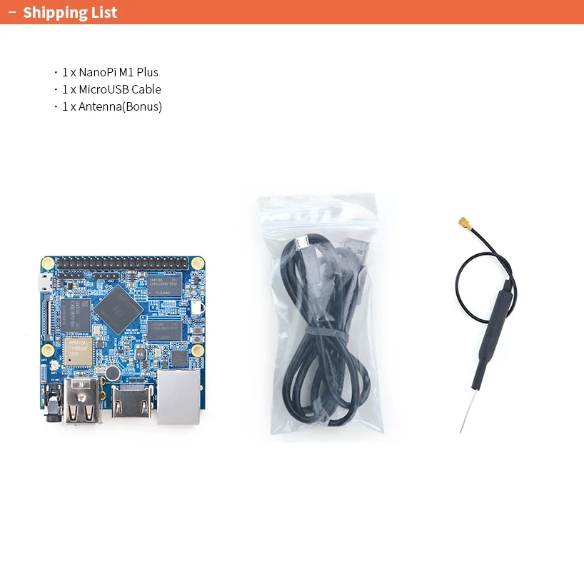 OpenPi Nano M1 Plus (1 ГБ ОЗУ/8 eMMC) AllwinnerH3 Quad Cortex-A7 1 2 ГГц Wi-Fi и BT USB2.0 HDMI OpenWRT Ubuntu Linux Armbia