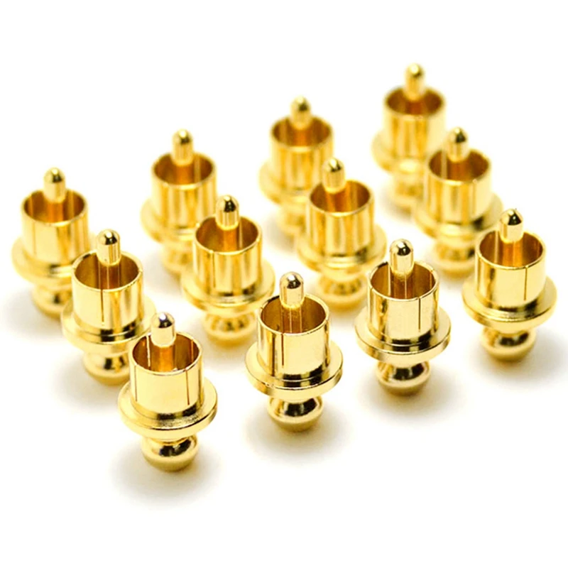 

12 Pcs RCA Cap Plug Dust-Proof Gold-Plated Noise Plug Protective Cover For Short-Circuit Or Non-Short-Circuit