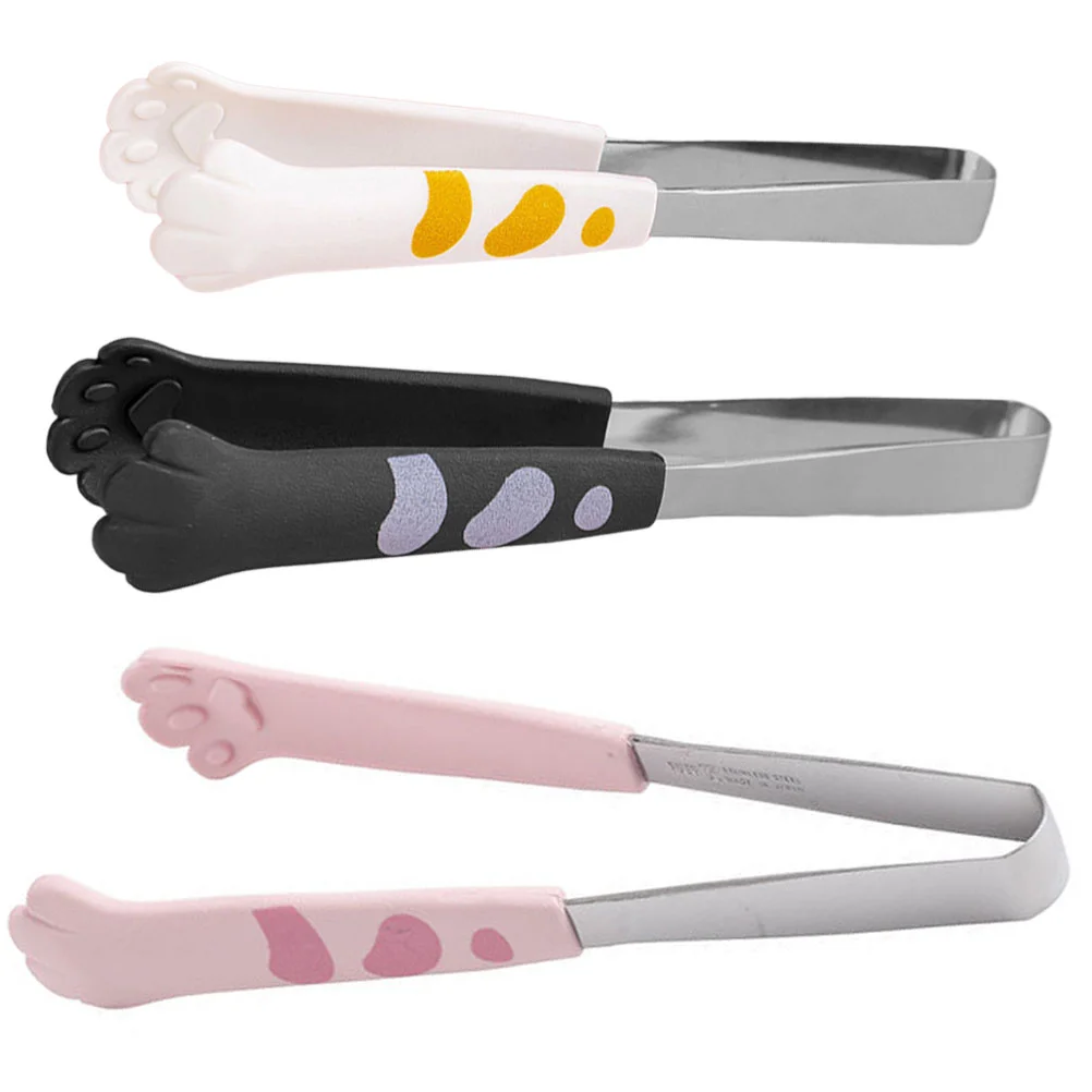 

3 Pcs Bbq Accessory Supply Grill Tong Clip Outdoor Salad Tongs Cats Claw Barbecue Paw Portable