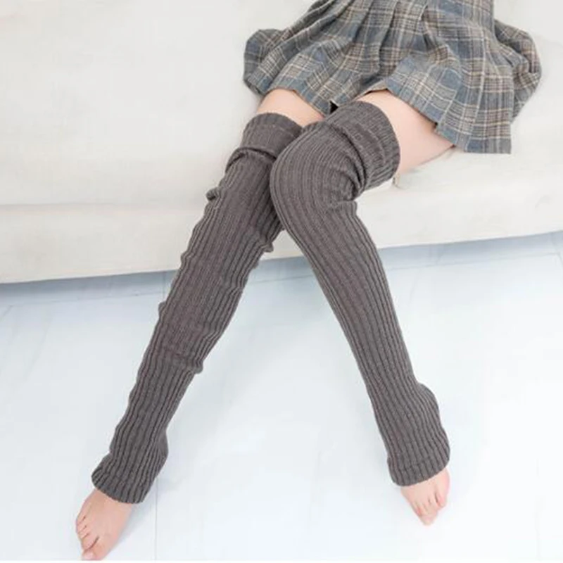 

Winter Long Warm Leg Warmers Knitting Knee High Socks Women Boot Topper Sock Skinny Stockings Girl's Polainas