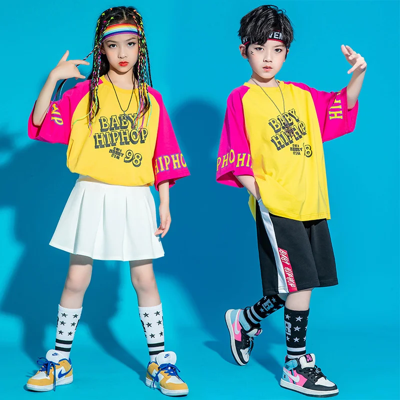 

Hip Hop Suit Boys' Primary and Secondary School Students' Group Performance Class Clothes Girls' Jazz Trendy Clothes Children's