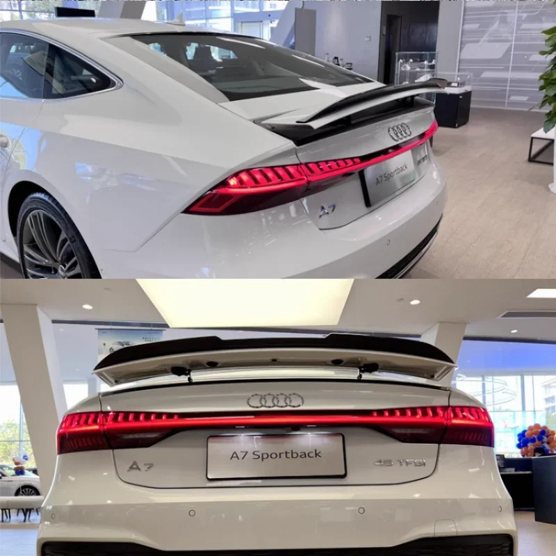 Спойлер для Audi A7 M4 Voi frou ABS 2019-2022 serat karbonungkin Belg Sayap Bagasi