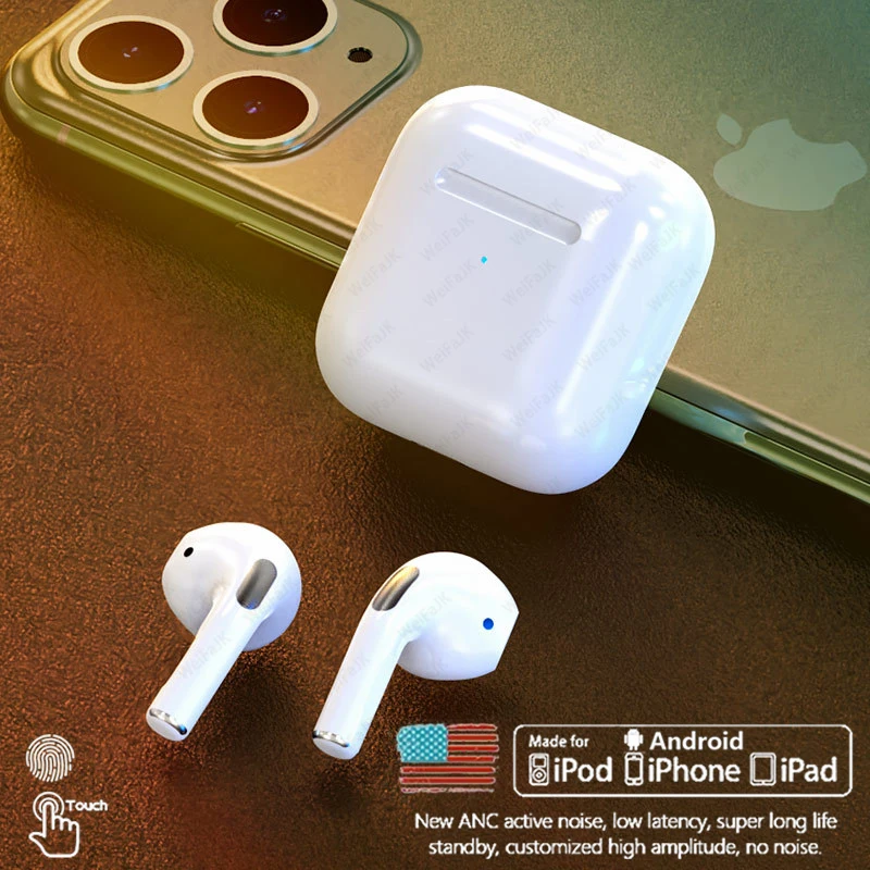 Original Air Pro 4 TWS Wireless Bluetooth 5.1 Earphones Earpod Earbuds Gaming Headset For Xiaomi Android Apple iPhone Headphones