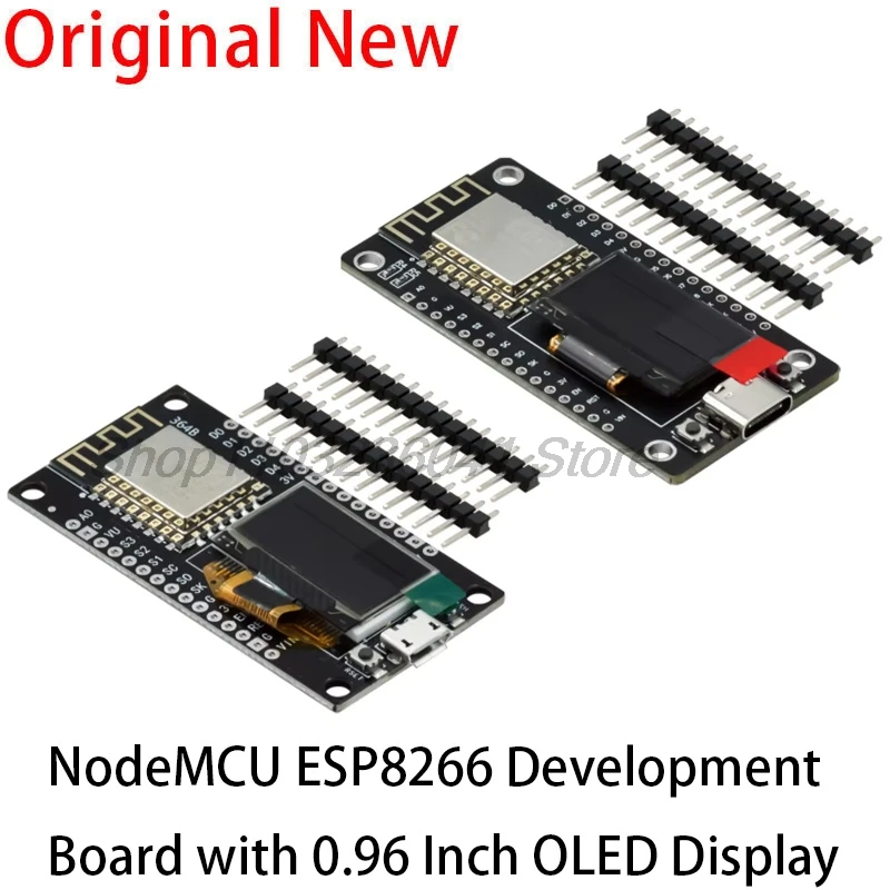 Макетная плата NodeMCU ESP8266 с OLED-дисплеем 0 96 дюйма CH-340 WiFi-модулем ESP-12 Micro USB для