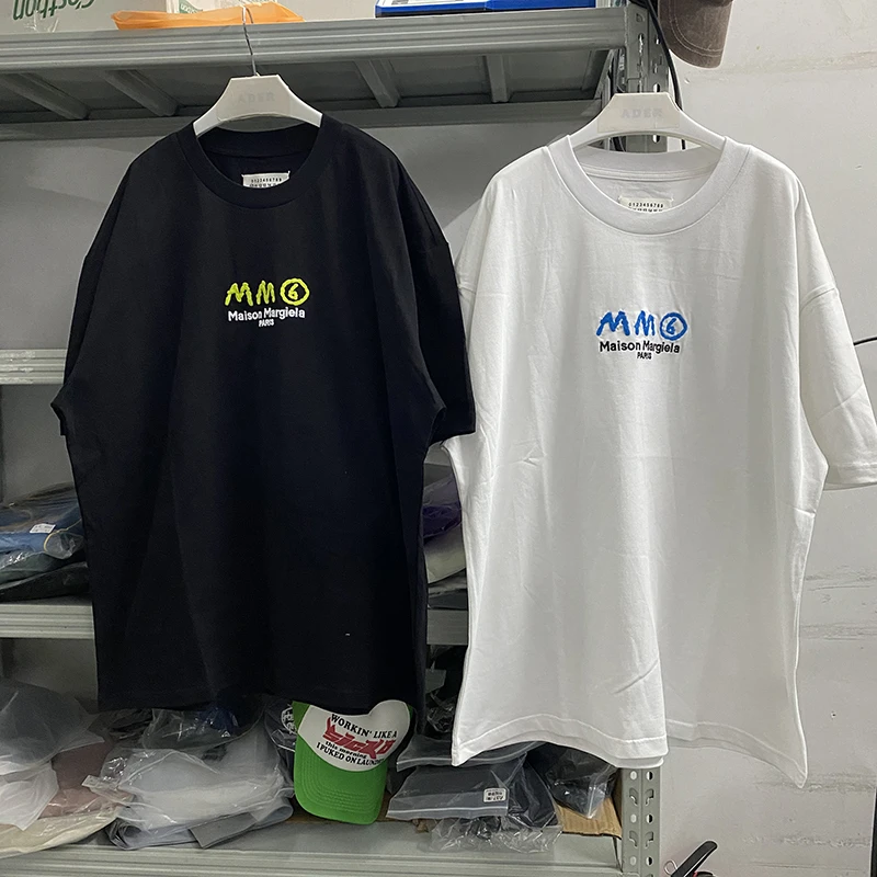 

Summer Paris Maison Margiela MM6 Embroidery Logo T-Shirt Men Women High Quality Streetwear Casual Mm6 Short Sleeve Anime Tshirt