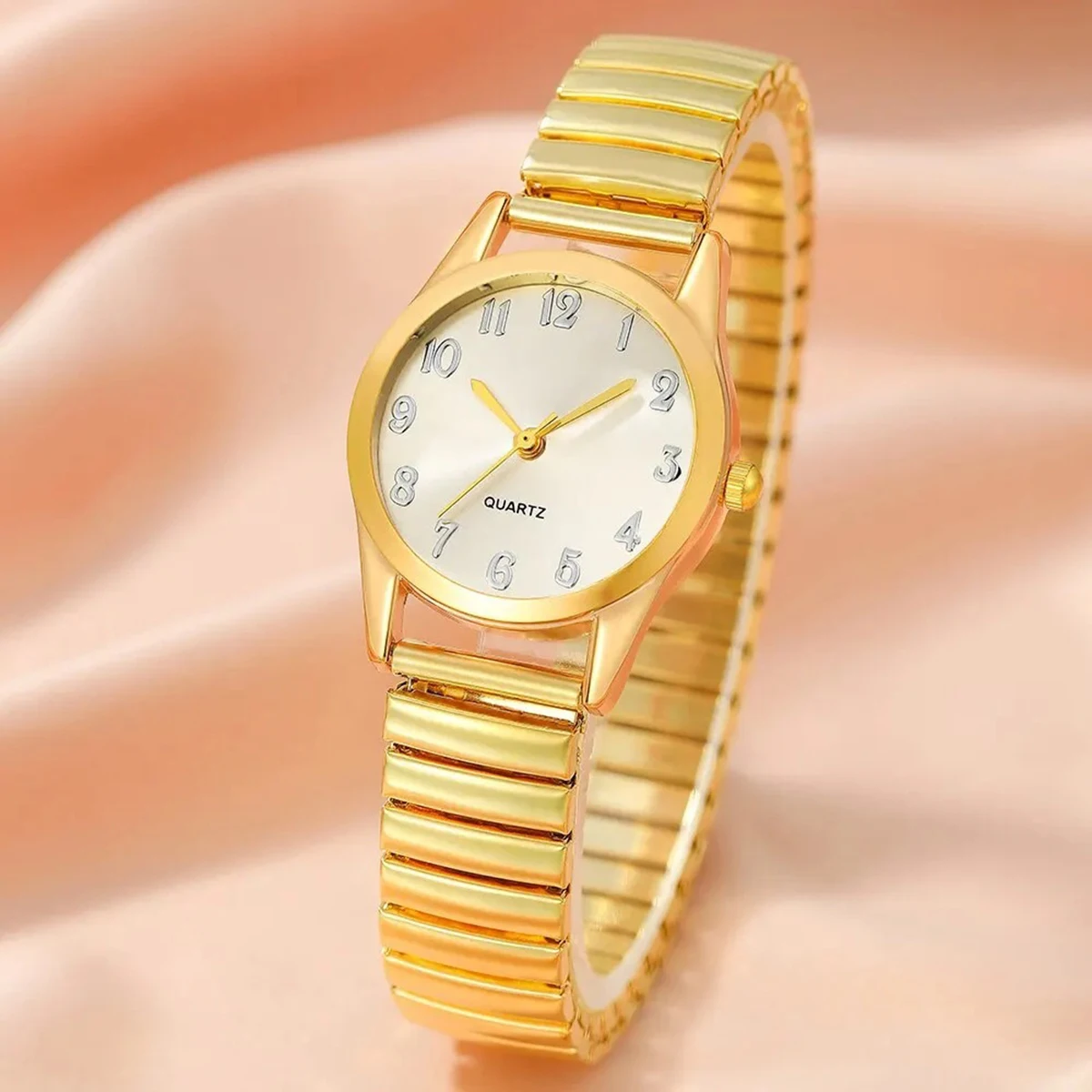 6 шт./комплект женские кварцевые часы на эластичном ремешке